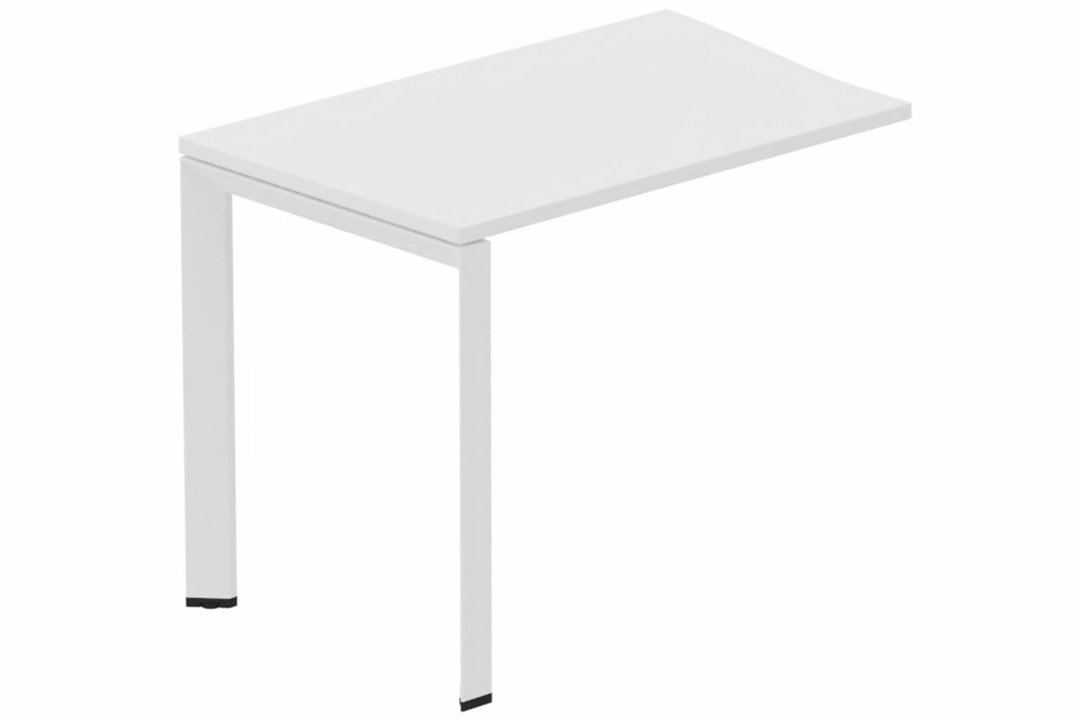 Retour vague à droite 90x60cm sur pied blanc/blanc - sur délai