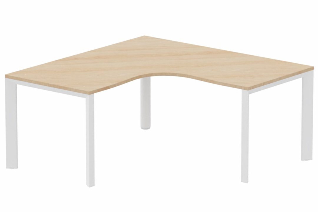 pLAN Compact 90° symétrique 160x160/80cm structure pied d'angle hêtre/blanc - sur délai