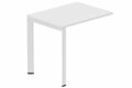 Retour direct 100x60cm sur pied, plateau blanc, structure blanc