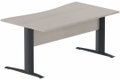Plan vague symétrique, VDF Bois, 180x90x80cm, plateau acacia, structure anthracite