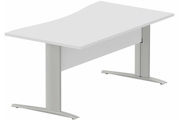 Gamme K1 - Plans vagues - Plan vague symétrique, VDF Bois, 160x90x80cm blanc/aluminium - sur délai