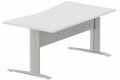 Plan vague symétrique, VDF Métal, 160x90x80cm blanc/aluminium - sur délai