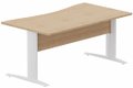 Plan vague symétrique, VDF Bois, 180x90x80cm hêtre/blanc