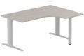 Bureau retour à droite sur pied, 160x120x80cm