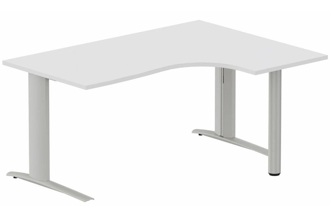 Bureau retour à droite sur pied, 160x120x80cm