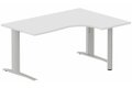 Bureau retour à droite sur pied, 160x120x80cm