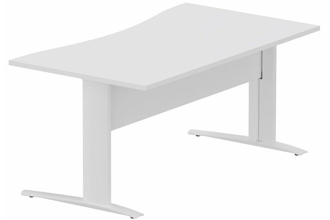Plan vague symétrique, VDF Métal, 160x90x80cm blanc/blanc - sur délai