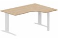 Bureau retour à droite sur pied, 160x120x80cm