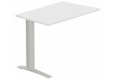 Retour vague à gauche 90x60cm sur pied blanc/aluminium - sur délai