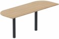 Extension demi-lune 165x60cm sur 2 pieds de soutien hêtre/anthracite