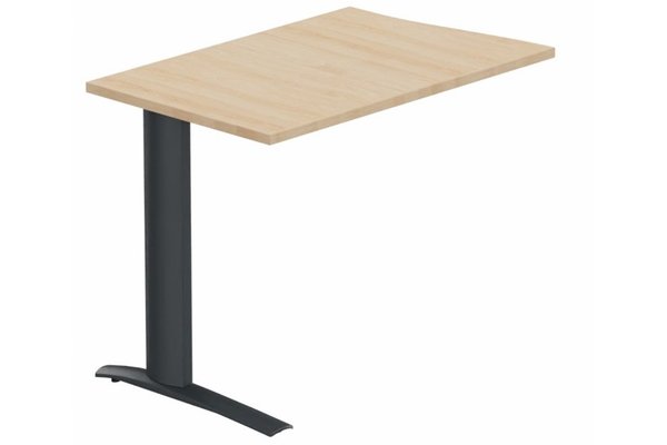 Gamme K1 - Extensions - Plans vagues - Retour vague à gauche 90x60cm sur pied hêtre/anthracite
