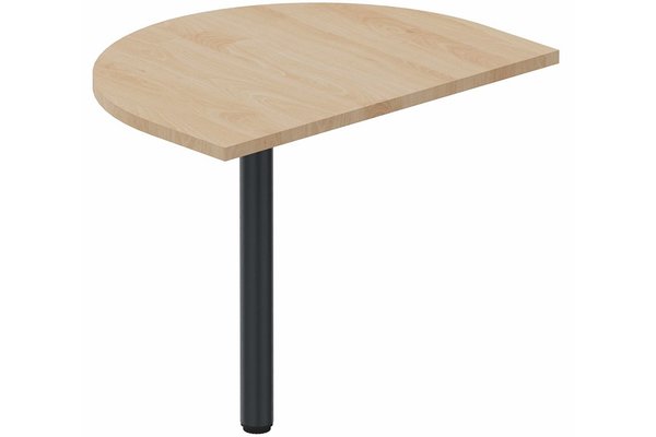 Gamme K2 - Extensions conviviales - Plan de convivialité 80x60cm sur pied de soutien, plateau hêtre, structure anthracite