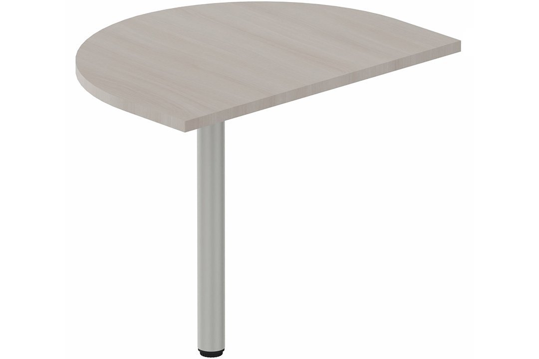 Plan de convivialité 80x60cm sur pied de soutien, plateau acacia, structure aluminium