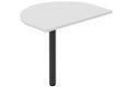 Plan de convivialité 80x60cm sur pied de soutien, plateau blanc, structure anthracite