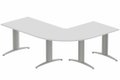 Ensemble panoramique - plan principal 180x80cm blanc/aluminium - sur délai