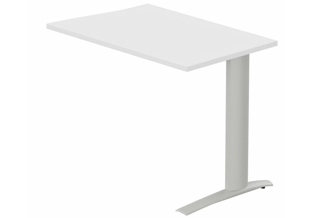 Retour à droite sur pied, Blanc/Aluminium