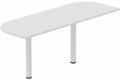 Extension demi-lune 165x60cm sur 2 pieds de soutien blanc/blanc - sur délai