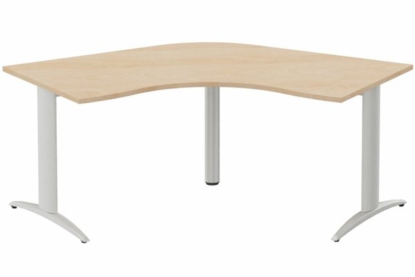 Gamme K2 - Plans compacts - Plan Compact 120° symétrique 120x120/80cm structure pied d'angle hêtre/aluminium - sur délai