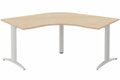 Plan Compact 120° symétrique 120x120/80cm structure pied d'angle hêtre/aluminium - sur délai