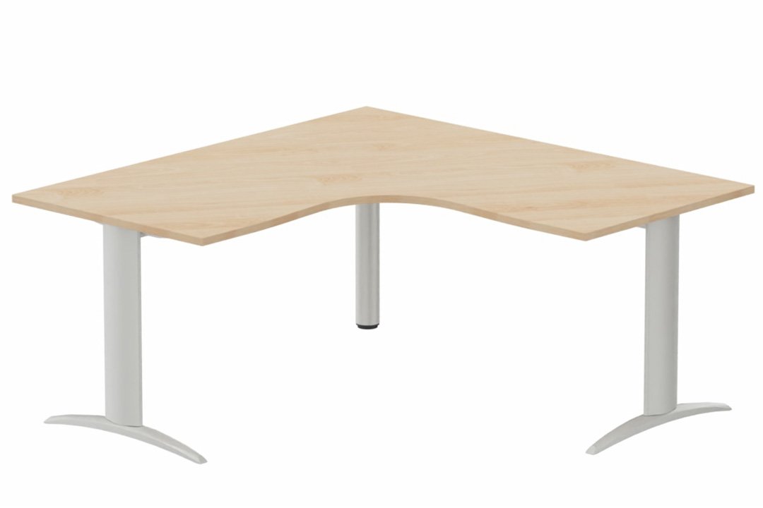 Plan Compact 90° symétrique 160x160/80cm structure pied d'angle hêtre/aluminium - sur délai