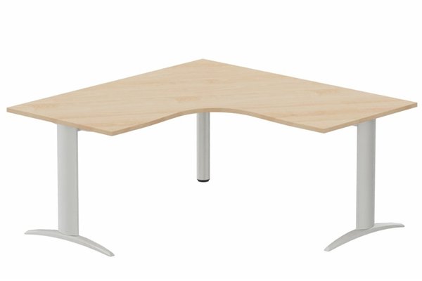 Gamme K2 - Plans compacts - Plan Compact 90° symétrique 160x160/80cm structure pied d'angle hêtre/aluminium - sur délai
