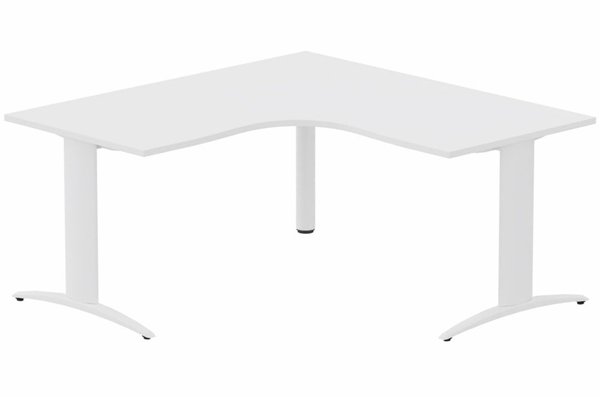 Gamme K2 - Plans compacts - Plan Compact 90° symétrique 160x160/80cm structure pied d'angle blanc/blanc - sur délai - sur délai