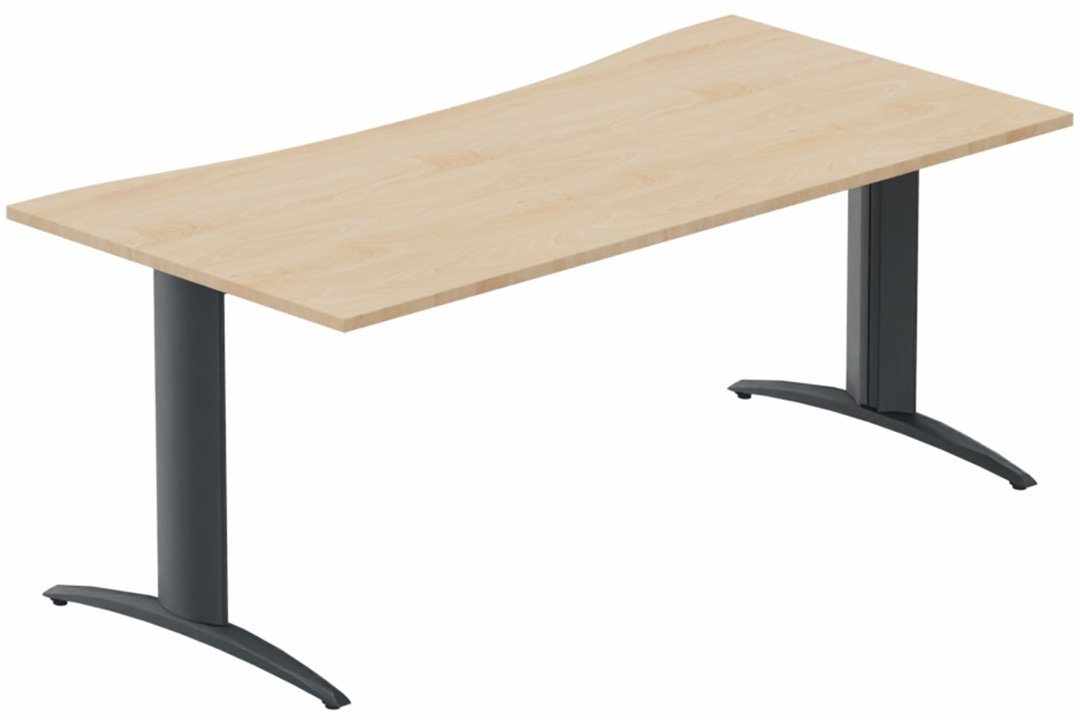 Plan vague symétrique 180x90x80cm hêtre/anthracite