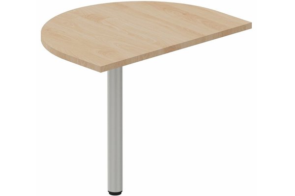 Gamme K2 - Extensions conviviales - Plan de convivialité 80x60cm sur pied de soutien, plateau hêtre, structure aluminium