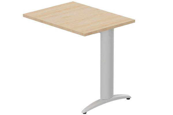 Gamme K2 - Extensions - Plans droits - Retour direct 100x60cm sur pied, plateau hêtre, structure aluminium