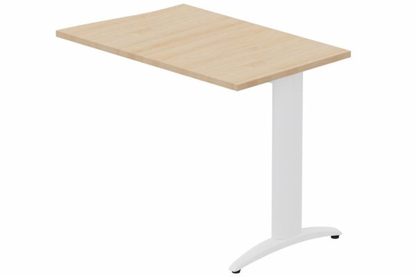 Gamme K2 - Extensions - Plans vagues - Retour vague à droite 90x60cm sur pied hêtre/blanc
