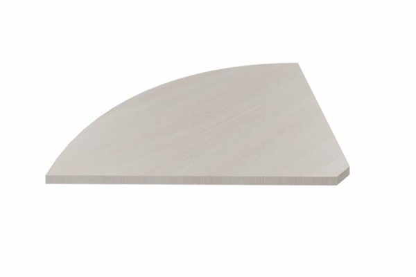 Gamme K8 - Plateau d'angle et extensions conviviales - K8 angle 90° 85x85cm, plateau acacia, structure blanc