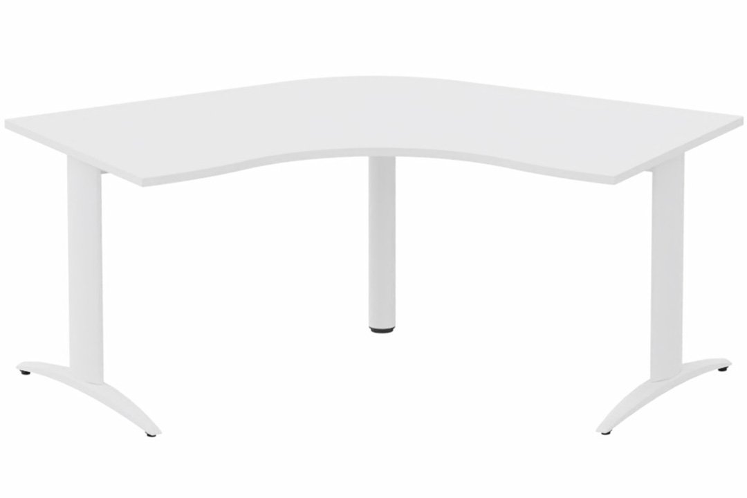 Plan Compact 120° symétrique 120x120/80cm structure pied d'angle blanc/blanc - sur délai