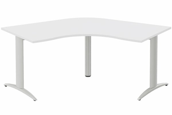 Gamme K2 - Plans compacts - Plan Compact 120° symétrique 120x120/80cm structure pied d'angle blanc/aluminium - sur délai