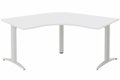 Plan Compact 120° symétrique 120x120/80cm structure pied d'angle blanc/aluminium - sur délai