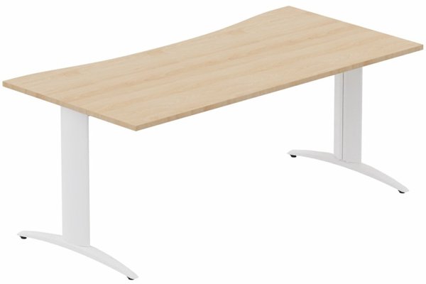 Gamme K2 - Plans vagues - Plan vague symétrique 180x90x80cm hêtre/blanc