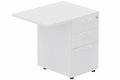 Retour direct 60x80cm sur caisson porteur bois 3 tiroirs blanc/blanc - sur délai