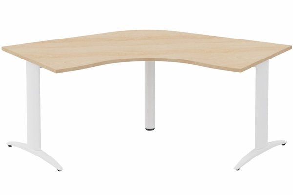 Gamme K2 - Plans compacts - Plan Compact 120° symétrique 120x120/80cm structure pied d'angle hêtre/blanc - sur délai