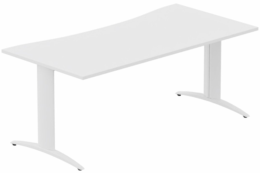 Plan vague symétrique 180x90x80cm blanc/blanc - sur délai