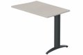 Retour vague à droite 90x60cm sur pied, plateau acacia, structure anthracite
