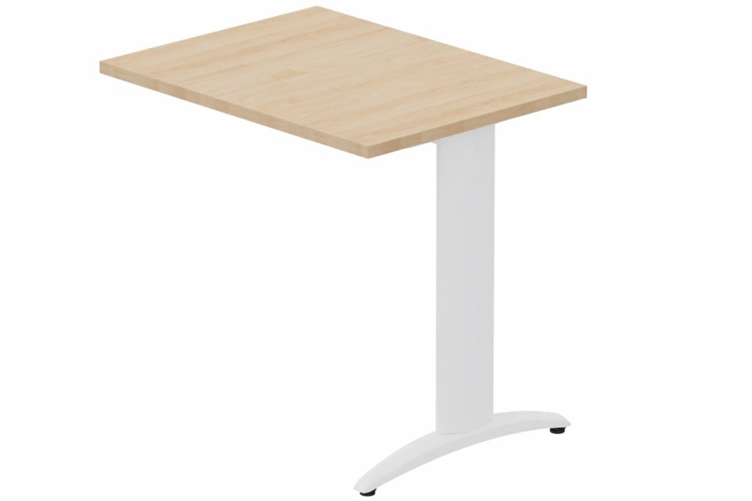 Retour direct 100x60cm sur pied, plateau hêtre, structure blanc
